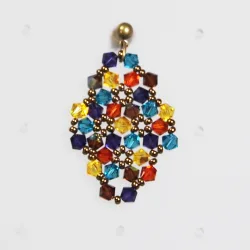 Pierces - Bronze brass - Earrings Rhombus Xochitl - Pierces - Bronze brass - Laiton bronze